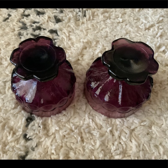 ✨SOLD✨Tiffin Glass Franciscan Plum Madeira Dessert Dishs - Picture 6 of 9